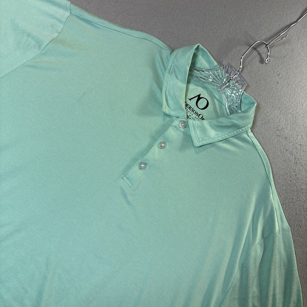 Anderson Ord Men XXL Golf Performance Polo Color Beach Glass Heather Logo NWT